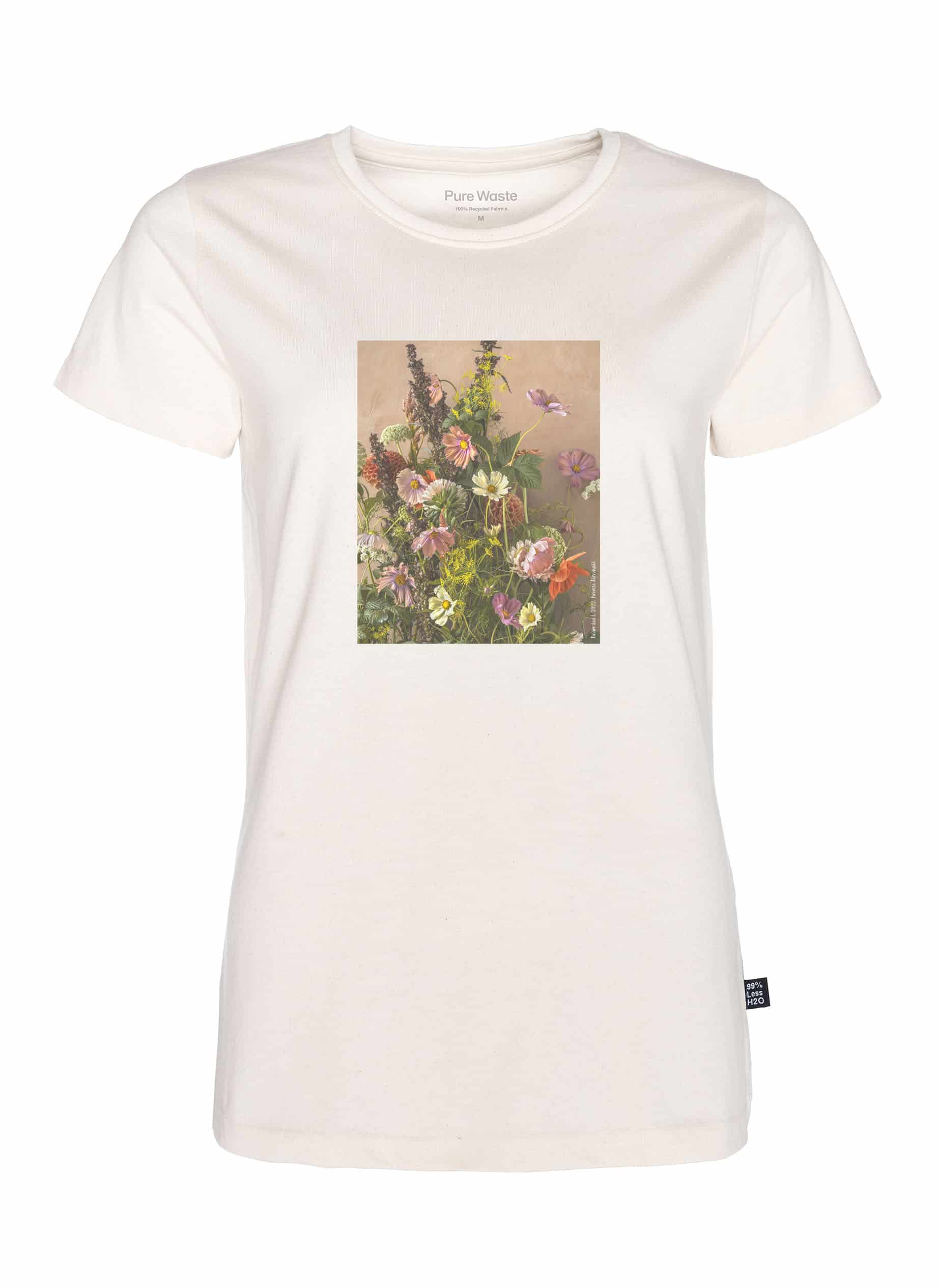 Bohemian_I_Women’s_T-Shirt_ecru Naisten luonnonvalkoinen T-paita kukkapainatuksella